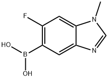 (6-Fluoro-1-methyl-1,3-benzodiazol-5-yl)boronic acid Struktur