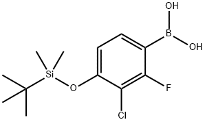 4-(tert-Butyldimethylsilyloxy)-3-chloro-2-fluorophenylboronic acid Structure