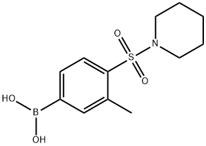 (3-甲基-4-(哌啶-1-基磺酰基)苯基)硼酸,2377608-49-4,结构式