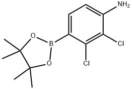 2,3-Dichloro-4-(tetramethyl-1,3,2-dioxaborolan-2-yl)aniline Struktur