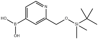 (2-(((tert-butyldimethylsilyl)oxy)methyl)pyridin-4-yl)boronic acid Structure
