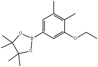 2-(3-乙氧基-4,5-二甲基苯基)-4,4,5,5-四甲基-1,3,2-二氧杂硼环戊烷 结构式