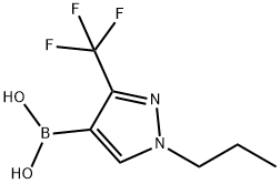 1-Propyl-3-(trifluoromethyl)pyrazole-4-boronic acid 结构式