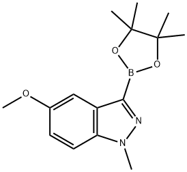 5-甲氧基-1-甲基-3-(4,4,5,5-四甲基-1,3,2-二氧杂硼环戊烷-2-基)-吲唑, 2377609-98-6, 结构式