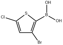 3-Bromo-5-chlorothiophene-2-boronic acid,2377609-99-7,结构式
