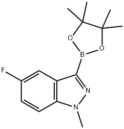 5-Fluoro-1-methyl-3-(4,4,5,5-tetramethyl-1,3,2-dioxaborolan-2-yl)-indazole Structure