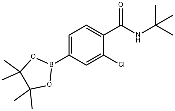 N-tert-Butyl-2-chloro-4-(tetramethyl-1,3,2-dioxaborolan-2-yl)benzamide Structure