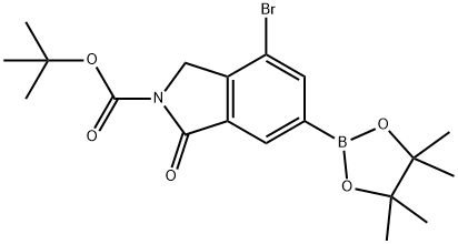 tert-Butyl 4-bromo-1-oxo-6-(tetramethyl-1,3,2-dioxaborolan-2-yl)-3H-isoindole-2-carboxylate 结构式