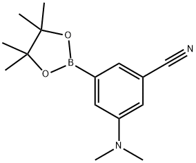 3-(二甲基氨基)-5-(4,4,5,5-四甲基-1,3,2-二氧硼杂环戊烷-2-基)苯甲腈, 2377610-81-4, 结构式