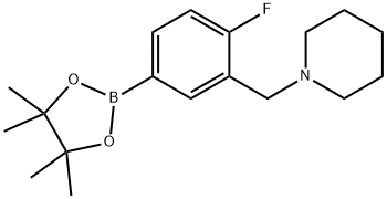4-Fluoro-3-piperidinomethylphenylboronic acid pinacol ester Structure