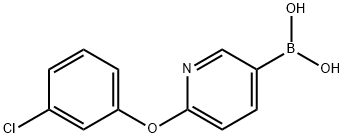 2-(3-氯苯氧基)吡啶-5-硼酸, 2377611-32-8, 结构式