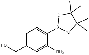 3-Amino-4-(tetramethyl-1,3,2-dioxaborolan-2-yl)phenyl]methanol Structure