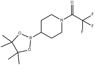 2,2,2-Trifluoro-1-[4-(tetramethyl-1,3,2-dioxaborolan-2-yl)piperidin-1-yl]ethanone,2377611-55-5,结构式