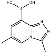 {3,6-Dimethyl-[1,2,4]triazolo[4,3-a]pyridin-8-yl}boronic acid 结构式