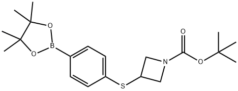 4-[(N-BOC-Azetidin-3-yl)sulfanyl]phenylboronic acid, pinacol ester, 2377611-68-0, 结构式