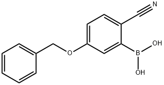 5-(Benzyloxy)-2-cyanophenylboronic acid Struktur