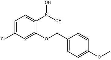 4-Chloro-2-(4-methoxybenzyloxy)phenylboronic acid Struktur