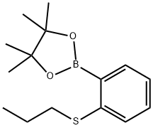 2-(1-Propylsulfanyl)phenylboronic acid pinacol ester Struktur