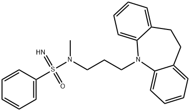 N-(3-(10,11-Dihydro-5H-dibenzo[b,f]azepin-5-yl)propyl)-N-methylbenzenesulfonimidamide Struktur
