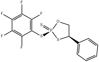 1,3,2-Oxathiaphospholane, 2-[(2,3,4,5,6-pentafluorophenyl)thio]-4-phenyl-, 2-sulfide, (2R,4R)-,2378804-31-8,结构式