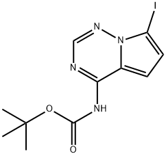 Carbamic acid,N-(7-iodopyrrolo[2,1-f][1,2,4]triazin-4-yl)-, 1,1-dimethylethyl este,2379320-84-8,结构式