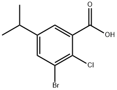 3-溴-2-氯-5-异丙基苯甲酸 结构式