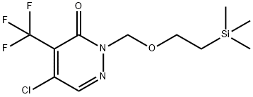 5-氯-4-(三氟甲基)-2-[[2-(三甲基硅基)乙氧基]甲基]哒嗪-3(2H)-酮 结构式