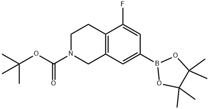 2-Boc-5-Fluoro-1,2,3,4-tetrahydro-isoquinoline-7-boronic acid picol ester Structure