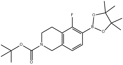 2-Boc-5-Fluoro-1,2,3,4-tetrahydro-isoquinoline-6-boronic acid picol ester Structure