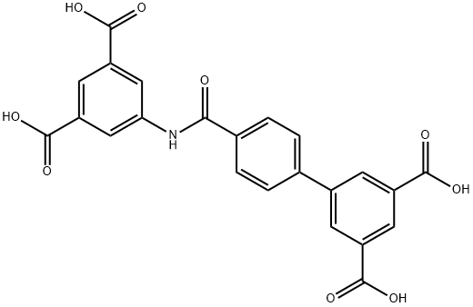 4'-((3,5-dicarboxyphenyl)carbamoyl)-[1,1'-biphenyl]-3,5-dicarboxylic acid 结构式