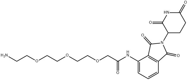 Pomalidomide-PEG3-NH2, 2380273-74-3, 结构式