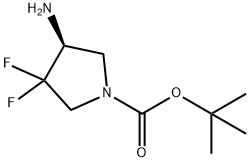 (S)-4-氨基-3,3-二氟吡咯烷-1-羧酸叔丁酯,2381400-91-3,结构式