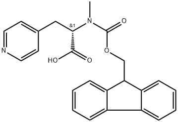 4-Pyridinepropanoic acid, α-[[(9H-fluoren-9-ylmethoxy)carbonyl]methylamino]-, (αS)- Structure