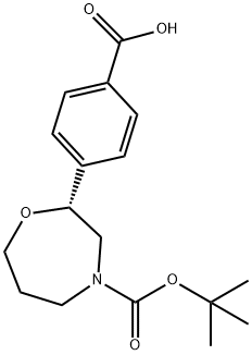 (R)-4-(4-(tert-butoxycarbonyl)-1,4-oxazepan-2-yl)benzoic acid,2381892-56-2,结构式