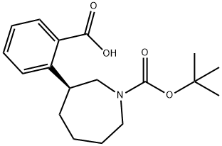 (S)-2-(1-(tert-butoxycarbonyl)azepan-3-yl)benzoic acid Structure