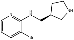 2-Pyridinamine, 3-bromo-N-[(3S)-3-pyrrolidinylmethyl]- 结构式