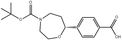 (R)-4-(4-(tert-butoxycarbonyl)-1,4-oxazepan-7-yl)benzoic acid Structure