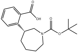 (R)-2-(1-(tert-butoxycarbonyl)azepan-3-yl)benzoic acid Structure