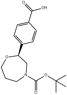 (S)-4-(4-(tert-butoxycarbonyl)-1,4-oxazepan-2-yl)benzoic acid,2382350-77-6,结构式