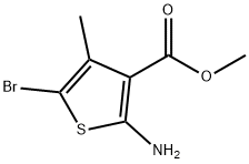 3-Thiophenecarboxylic acid, 2-amino-5-bromo-4-methyl-, methyl ester,2383676-44-4,结构式