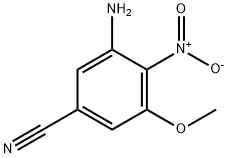 3-amino-5-methoxy-4-nitrobenzonitrile 化学構造式