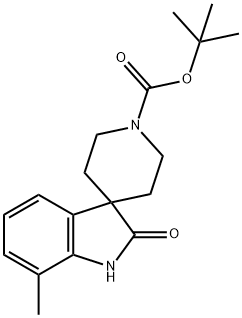 Spiro[3H-indole-3,4′-piperidine]-1′-carboxylic acid, 1,2-dihydro-7-methyl-2-oxo-… Structure