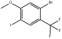 Benzene, 1-bromo-4-iodo-5-methoxy-2-(trifluoromethyl)- Structure