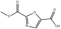 2,5-Oxazoledicarboxylic acid, 2-methyl ester Structure