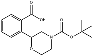 2-(4-(tert-butoxycarbonyl)morpholin-2-yl)benzoic acid Structure