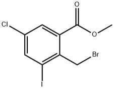 methyl 2-(bromomethyl)-5-chloro-3-iodobenzoate 结构式