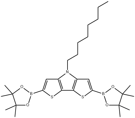 4H-Dithieno[3,2-b:2',3'-d]pyrrole, 4-octyl-2,6-bis(4,4,5,5-tetramethyl-1,3,2-dioxaborolan-2-yl)- Structure