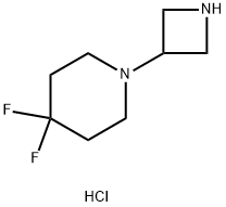 1-(氮杂环丁烷-3-基)-4,4-二氟-哌啶二盐酸盐, 2387598-22-1, 结构式