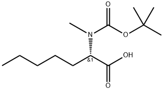 (2S)-2-{[(tert-butoxy)carbonyl](methyl)amino}heptanoic acid Structure