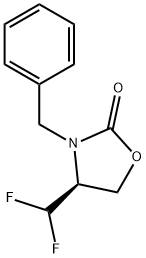 2-Oxazolidinone, 4-(difluoromethyl)-3-(phenylmethyl)-, (4S)- Struktur